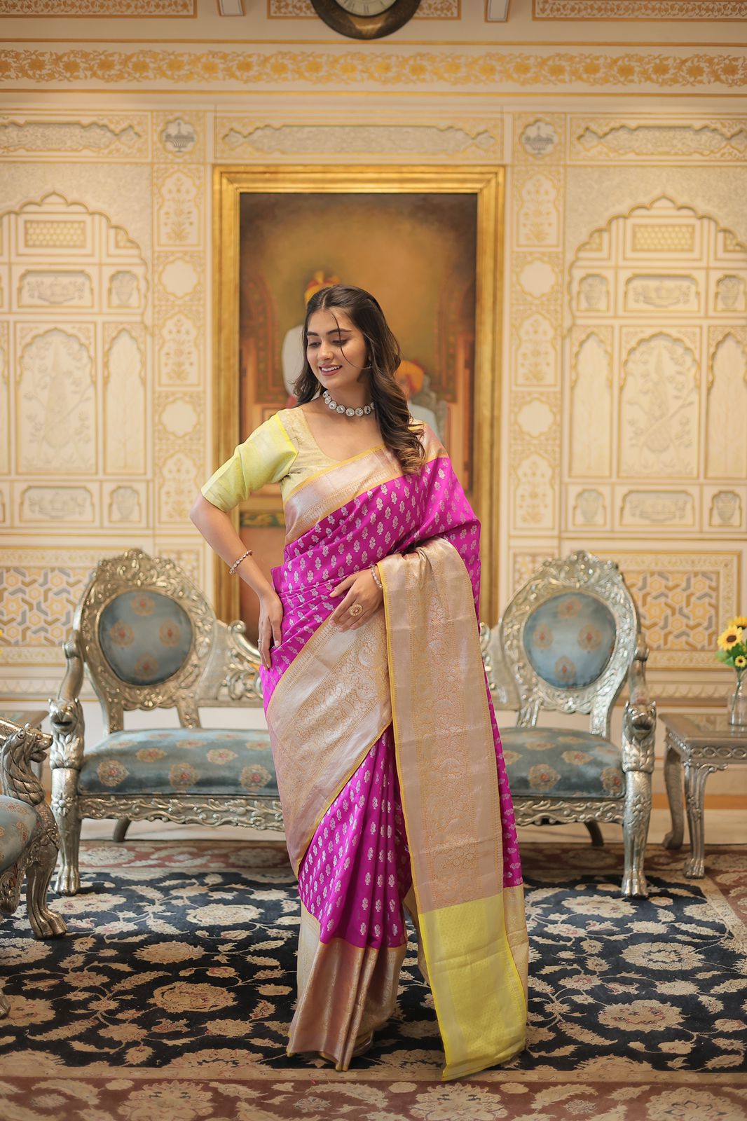 Wedding Wear Pink Color Kanjivaram Silk Saree