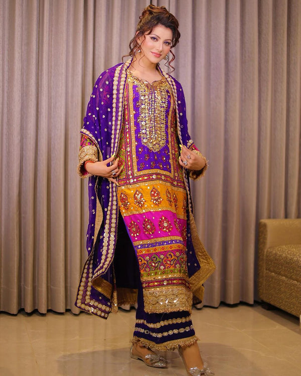 Urvashi Rautela Graces Heavy Fuax Georgette Wedding Outfit