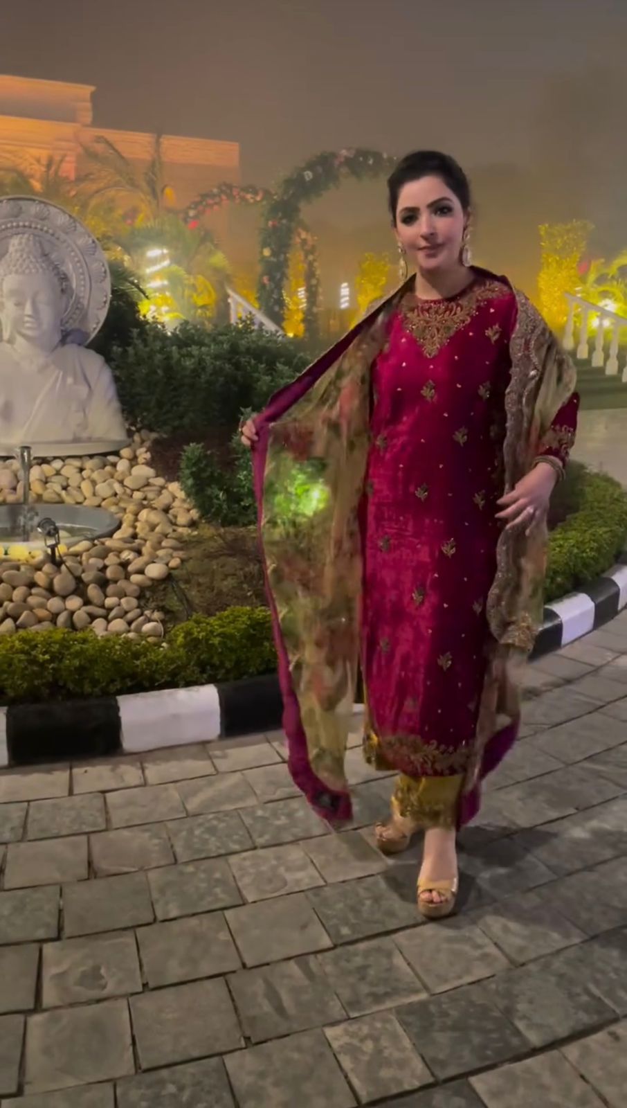 Wedding Wear Maroon Color Heavy Viscos Velvet Beautiful Embroidery Sequence Work Salwar Suit