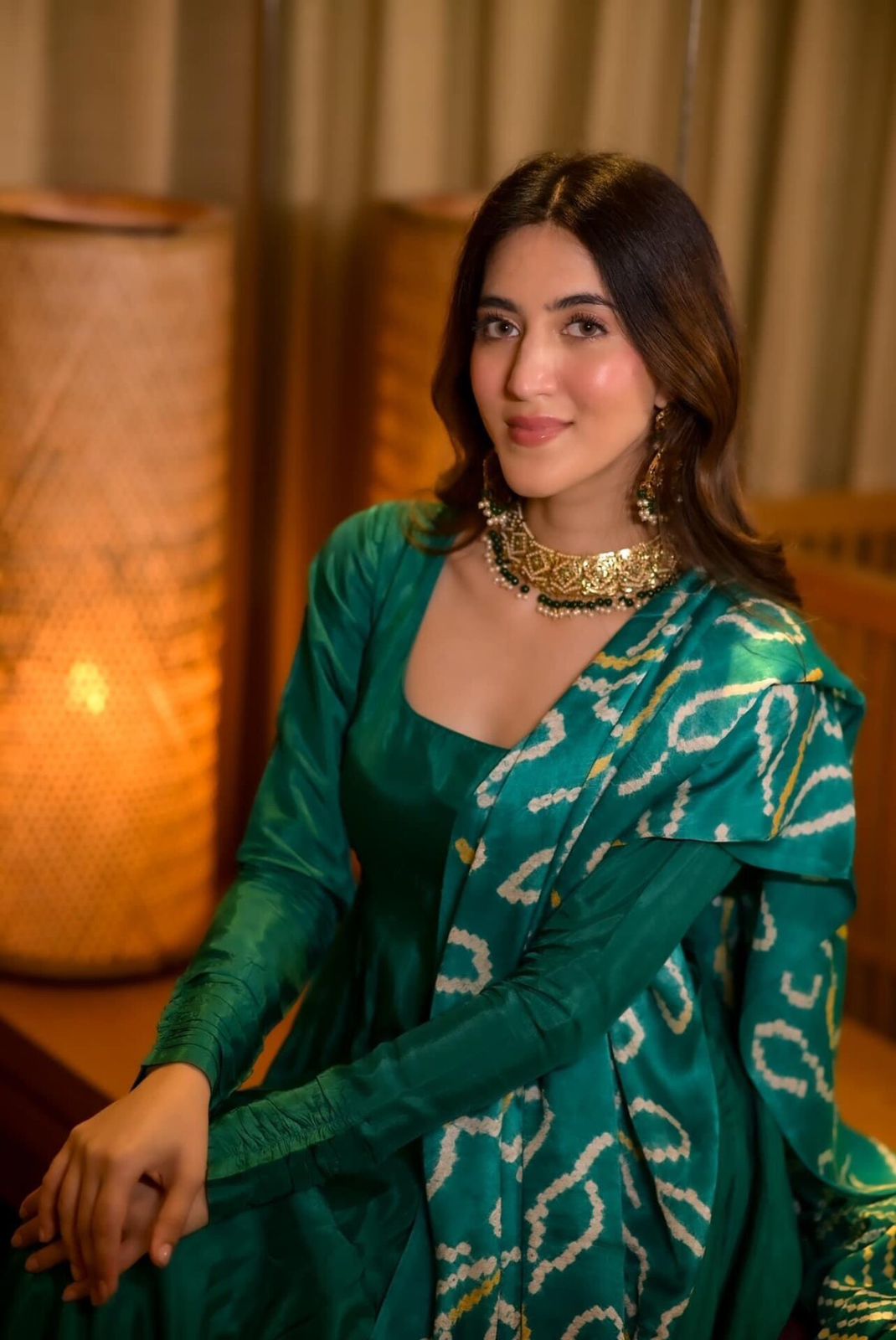 Party Wear Teal Green Color Designer Chinnon Silk Anarkali Palazzo Suit