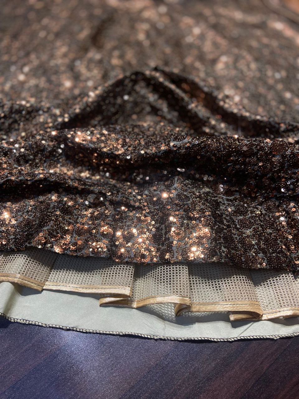 Amazing Beige Color Sequins Work Party Wear Lehenga