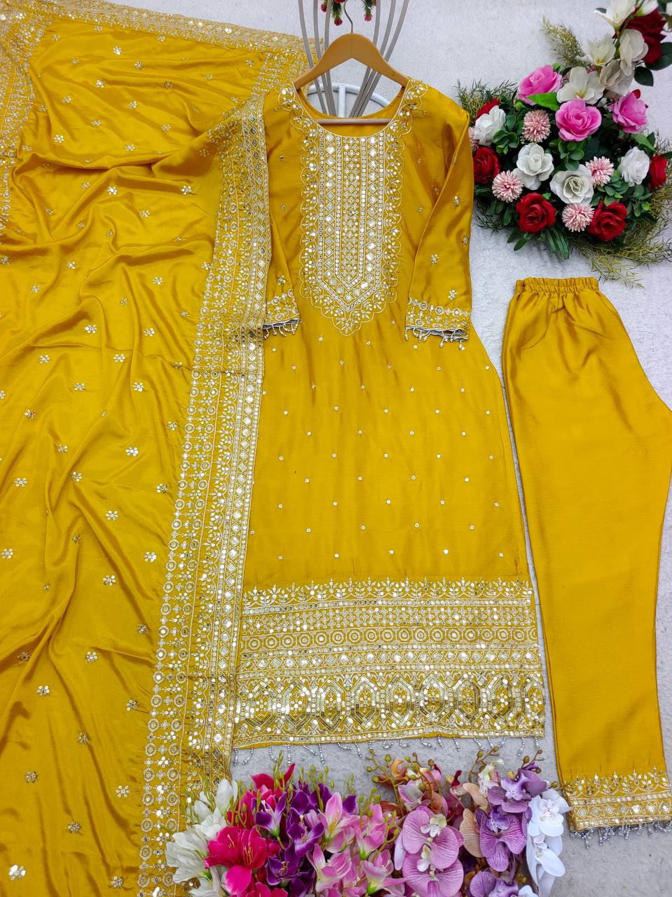 Good Looking Yellow Color Salwar Suit