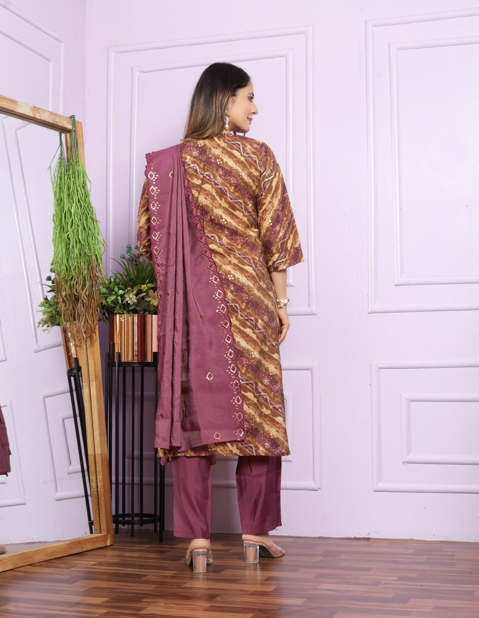 Luxury Dusty Pink Color Hand Work Salwar Suit