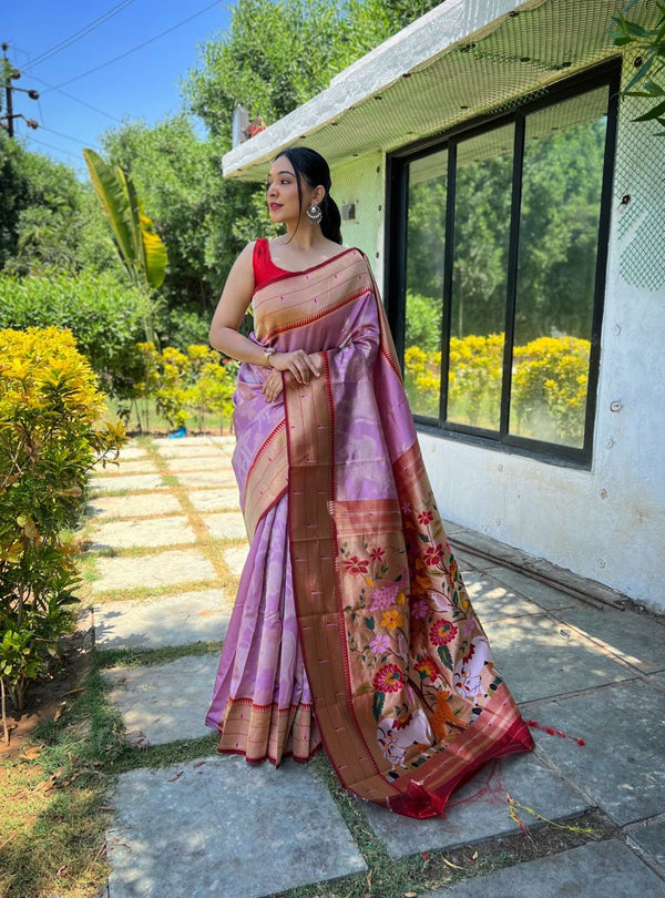 Paithani Pallu Pink Color Wedding Saree