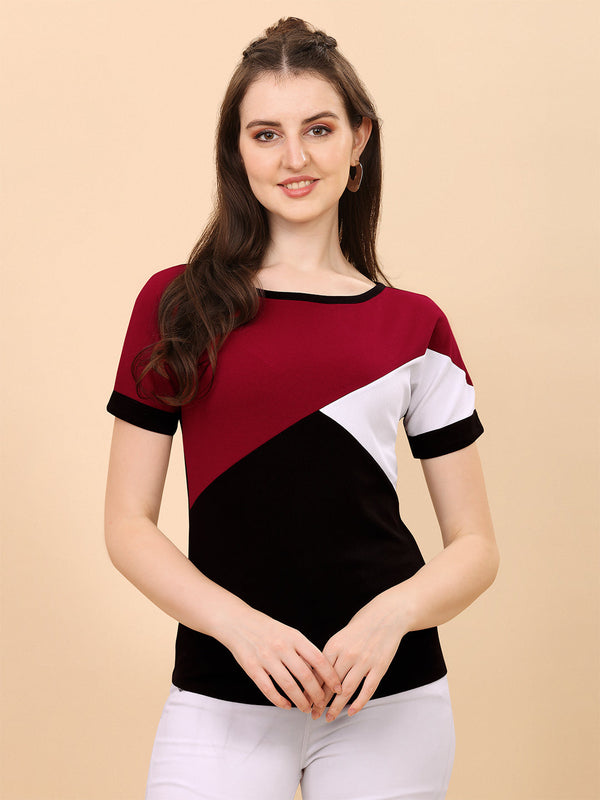 Casual Wear Maroon Color Women Top