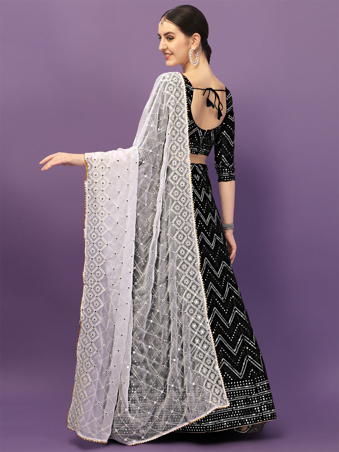 Black Color Sequence Work Party Wear Lehenga Choli