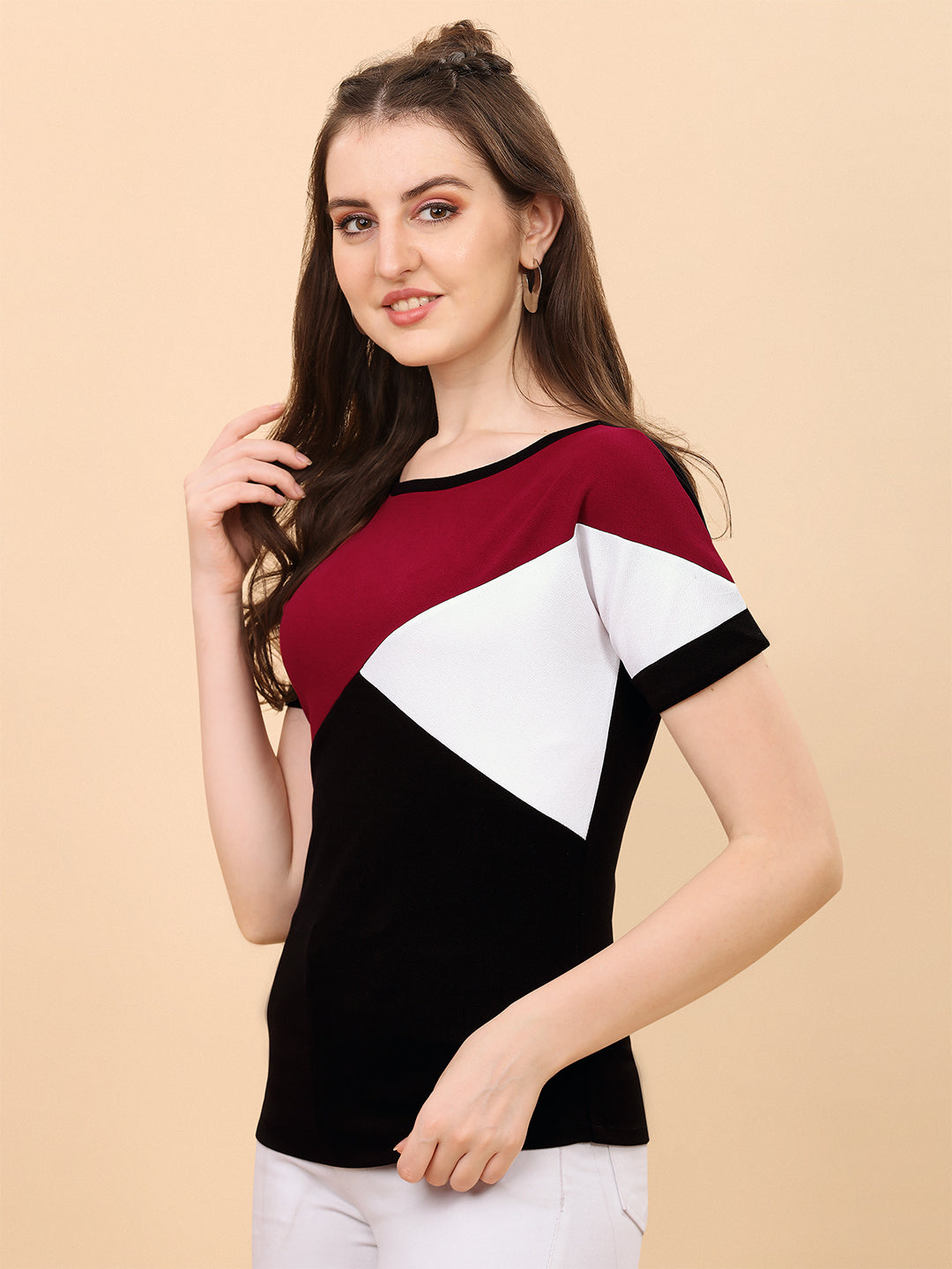 Casual Wear Maroon Color Women Top