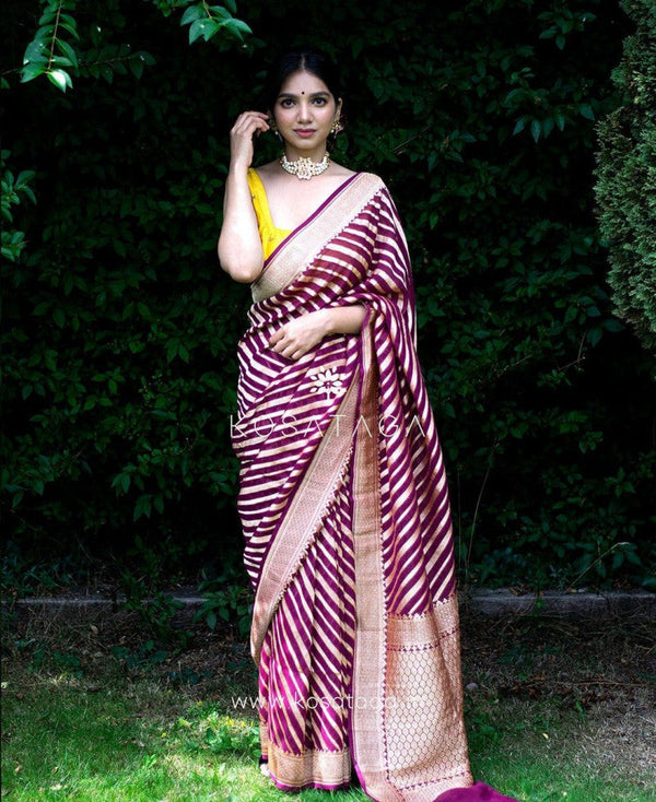 Beautiful Pink Color Banarasi Silk Saree