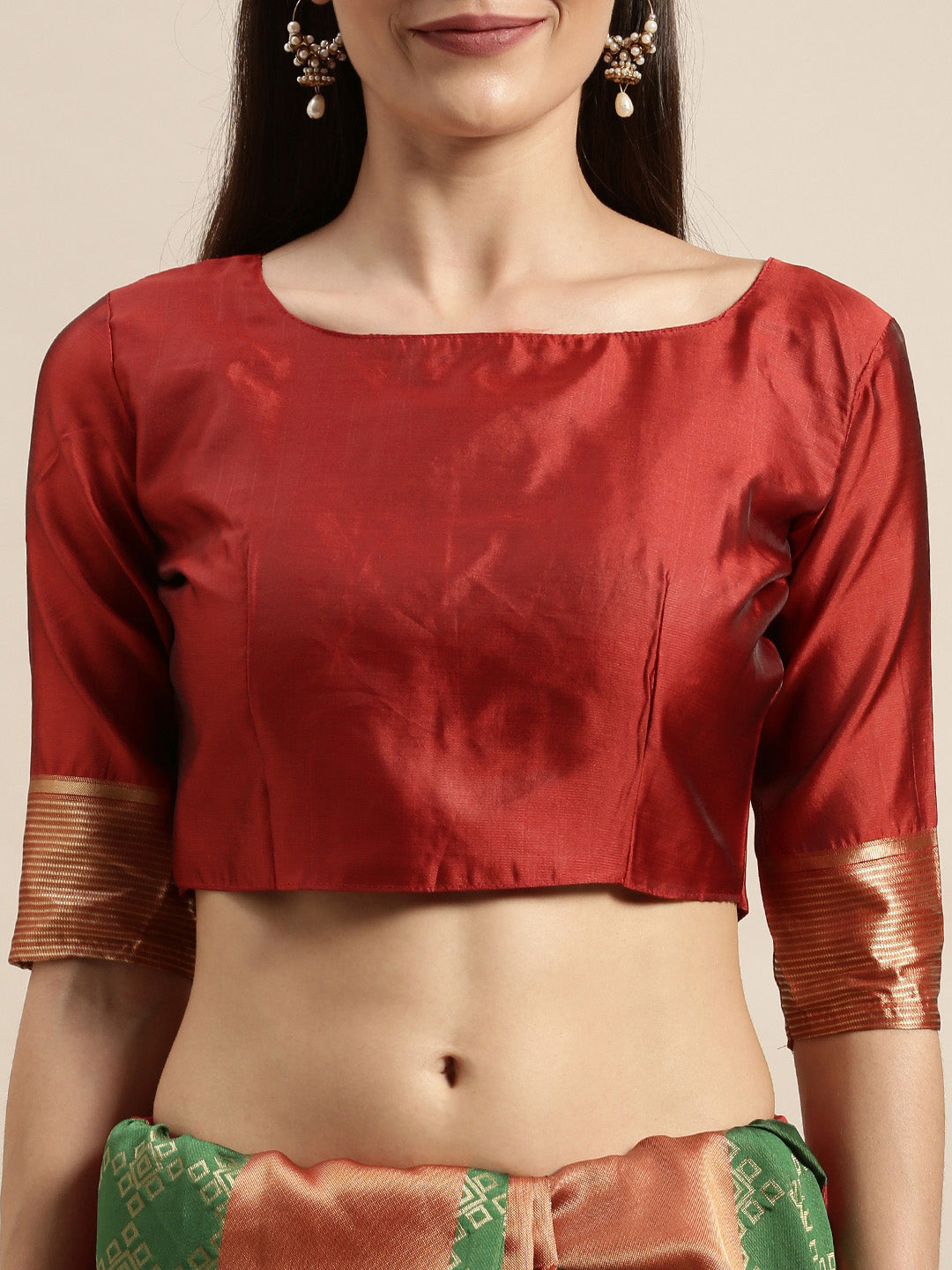 Amazing Red And Green Banarasi Silk Saree