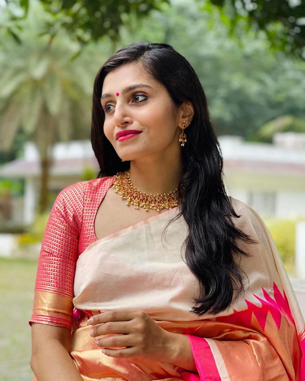 Exclusive Off White Color Soft Lichi Silk Saree
