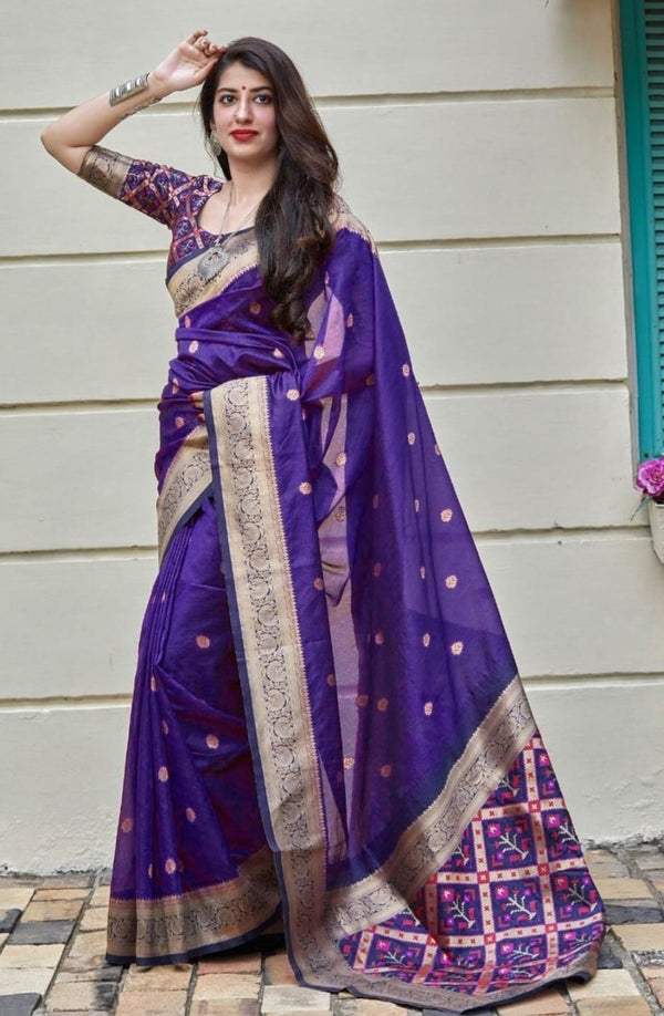 Elegant Purple Color Soft Silk Saree