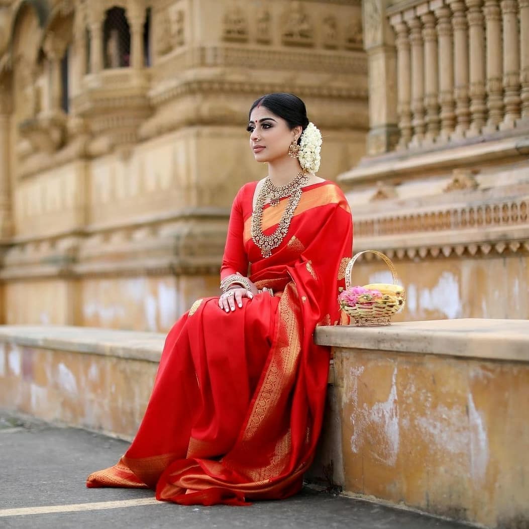 Red Color Soft Silk Wonderful Saree