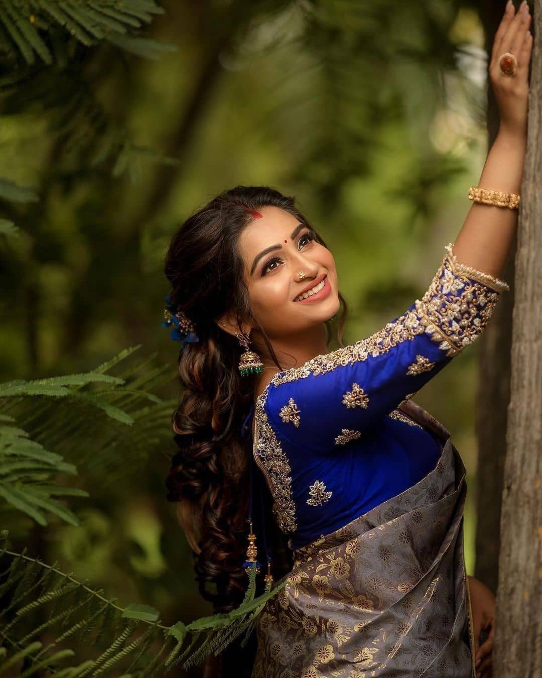 Stunning Grey Color Banarasi Soft Silk Saree