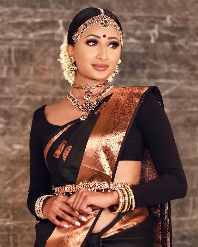 Pleasant Black Color Printed Soft Cotton Silk Saree
