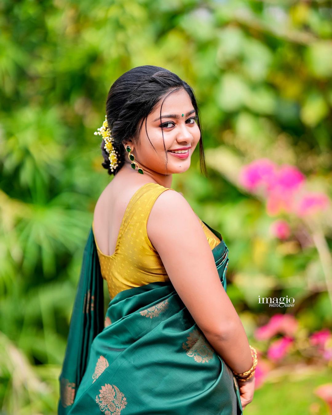 Coper Design Green Color Soft Silk Saree